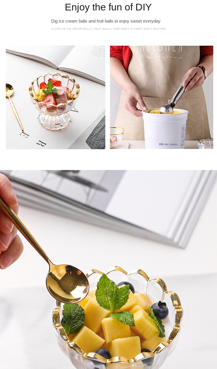 Ice Cream Cup Glass Cup Household Dessert Cup Ice Cream Yogurt Ice Cream Cold Drink Milk Shake Cup