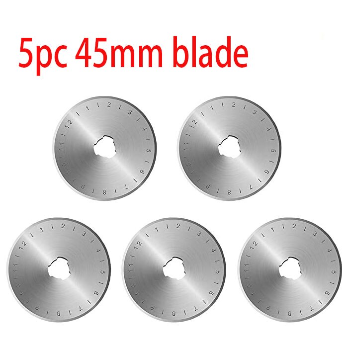 45/28MM Leather Craft Rotary Cutter Leather Cutting Tool Fabric Cutter Circular Blade DIY Patchwork Sewing Quilting Fit Cut: 5pc 45mm blade