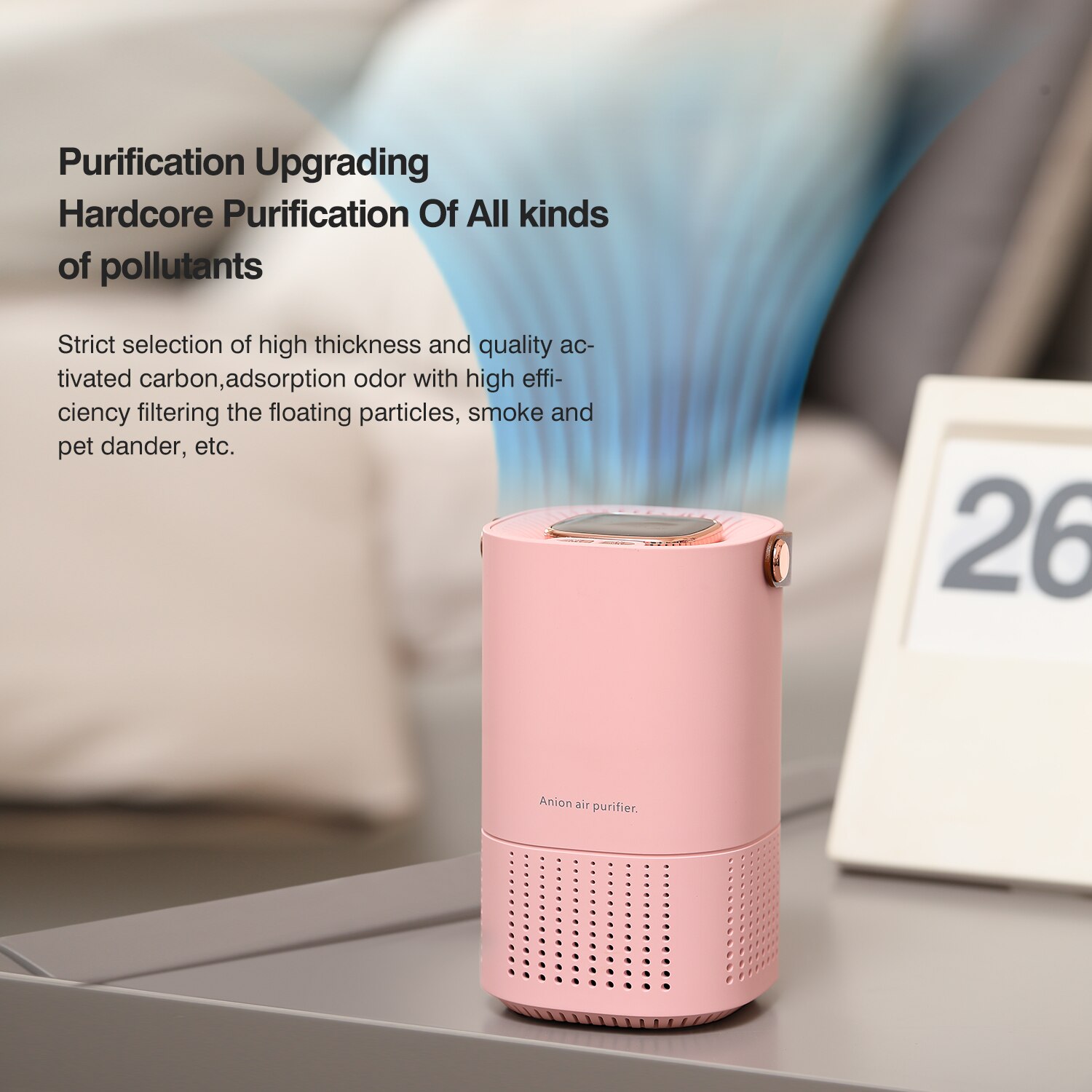 Cornmi Negative Ion HEPA Purifier Household Noise Reduction Portable Air purificador Formaldehyde Odor Removal USB Car Purifier