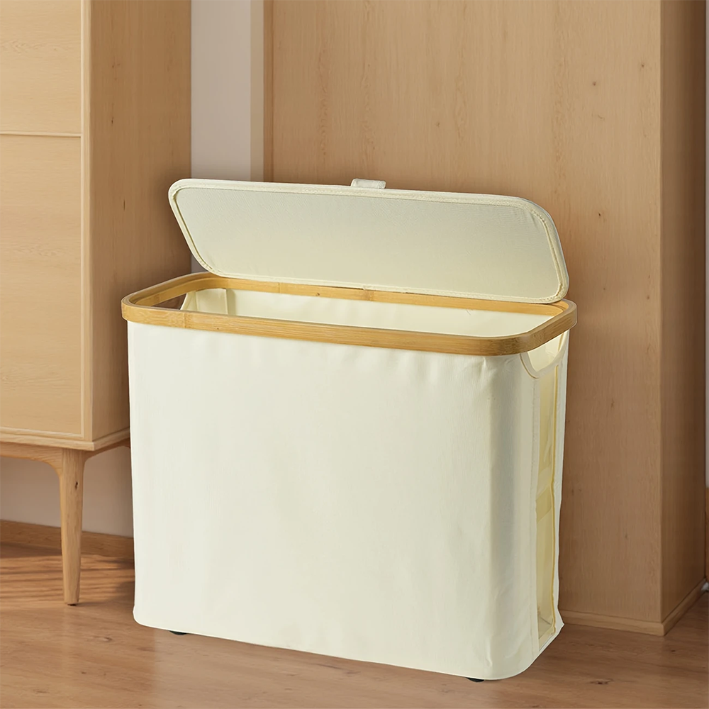 Almacenamiento de papel higiénico para baño, cesta para la colada, caja de almacenamiento de papel en rollo ultrafina para almacenar pañuelos y accesorios: Blanco