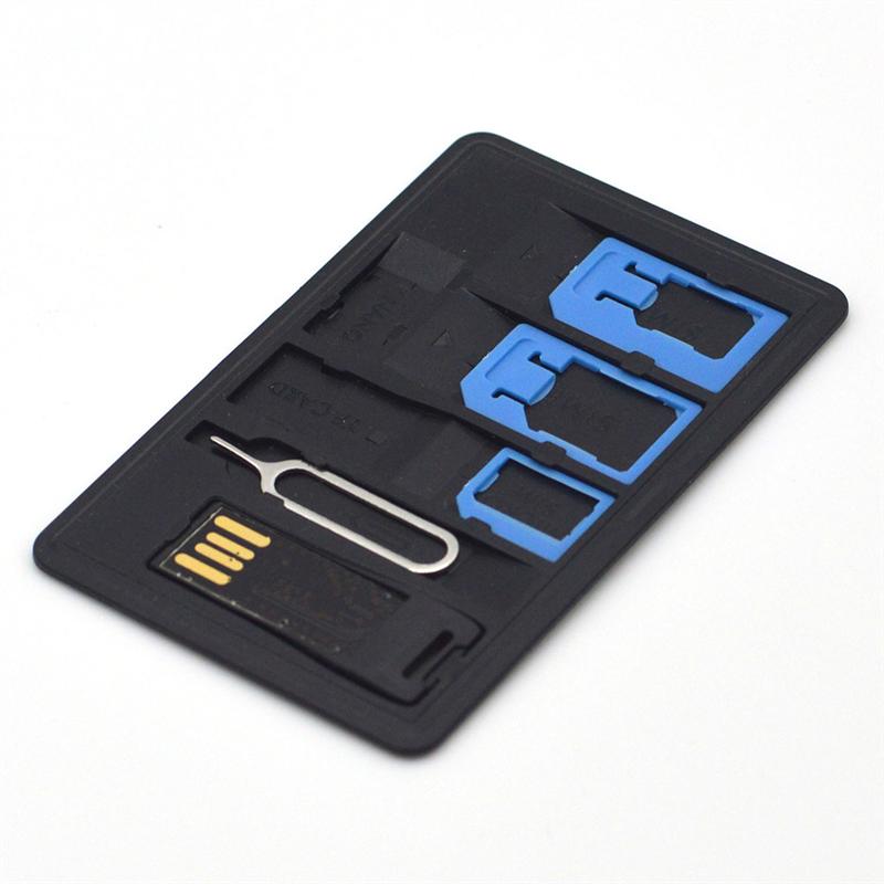 5 Stks/set Sim Otg Telefoon Reader Set Micro Sim En Nano Adapter (Willekeurige Kleur)