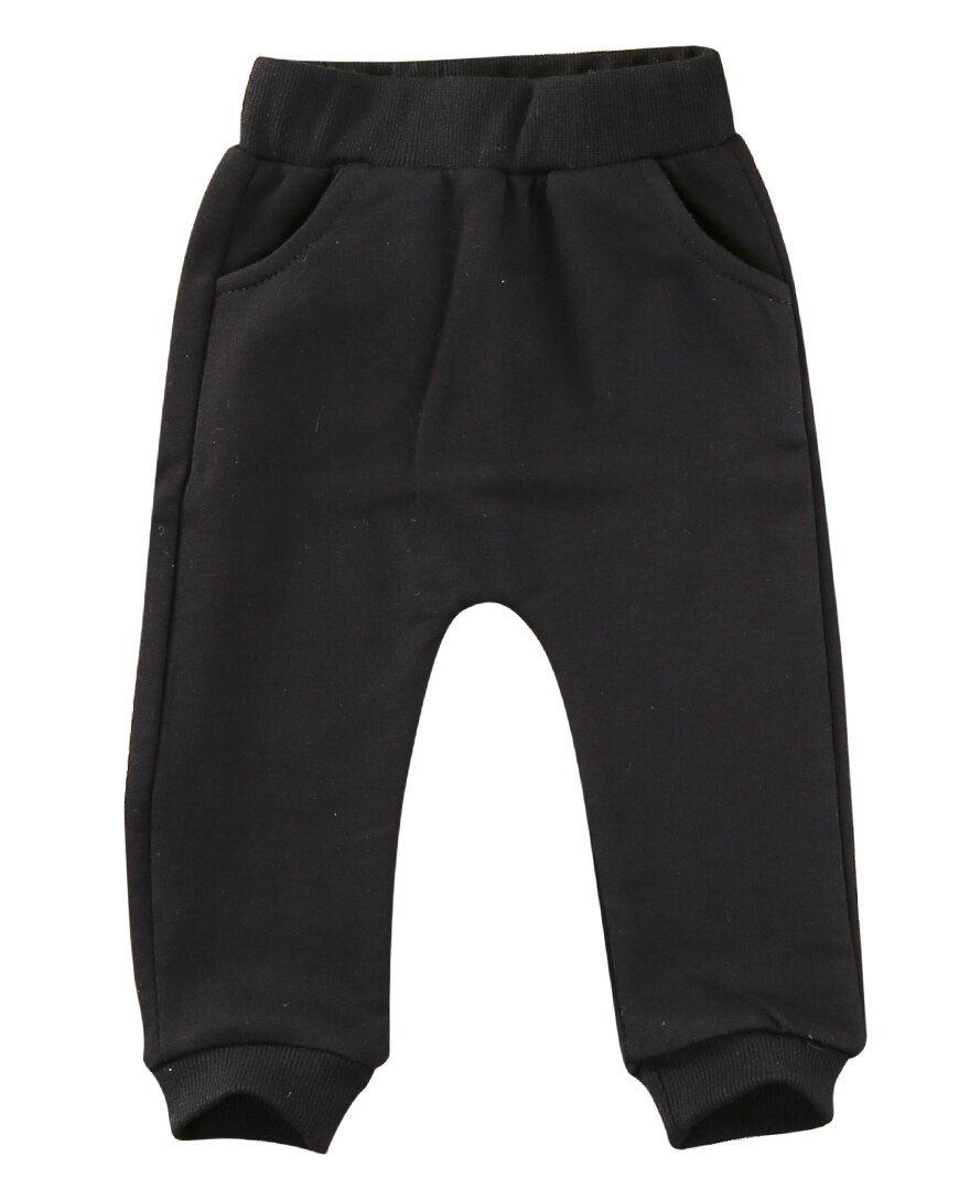 Leuke Baby Baby Jongens Meisjes Kleding Katoenen Kleding Losse Lange Broek Bottoms Kids Broek: Black / 12m