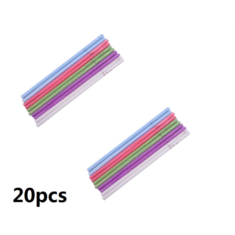 Tijeras de corte de cejas de acero inoxidable, con peine, afeitadora moldeadora de pelo, pinzas para pelos de pestañas, instrumentos removedores de maquillaje, 1 ud.: 20 pcs Random