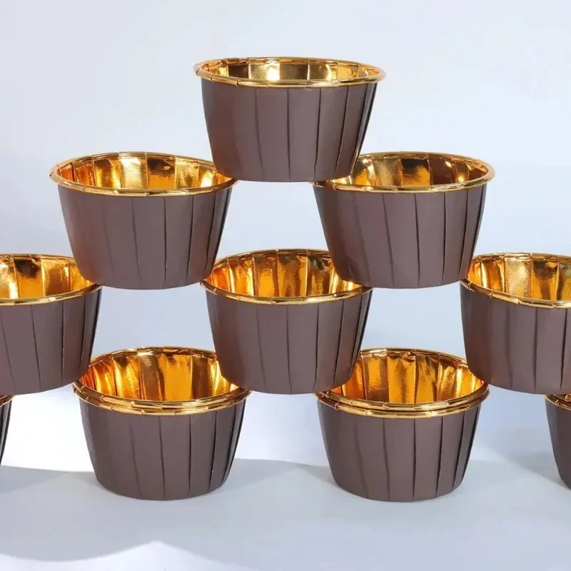 Große 50 Stück Packung Muffin Cupcake Liner Kuchenverpackungen Backförmchen Tablett fallen Kuchen Pappbecher Gebäck Werkzeuge Partyzubehör