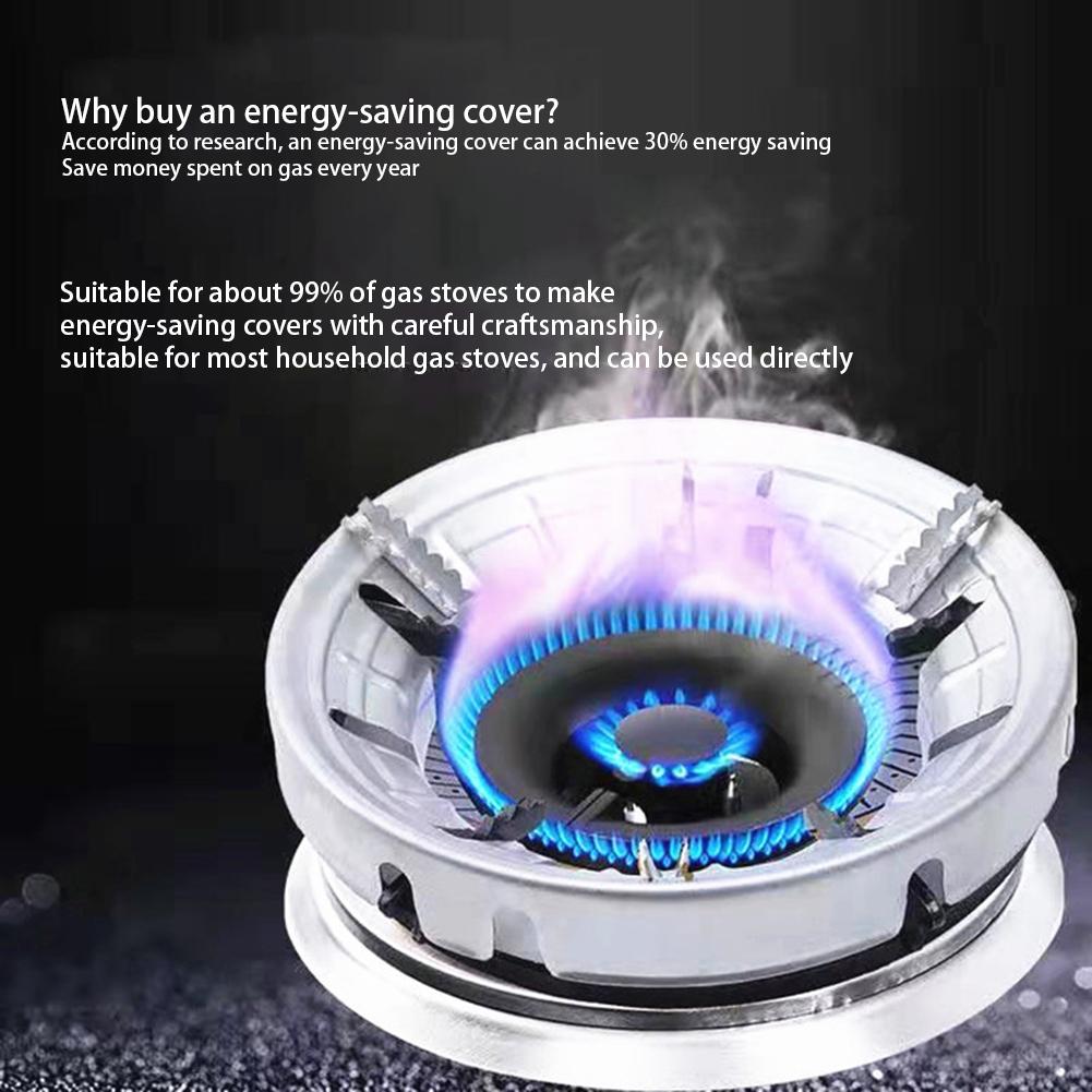 Gas Stove Windproof Disk Energy Saving Cover Stainless Steel 8-hole Gather Fire Hood Thick Gas Stove Windshield Bracket Accessor