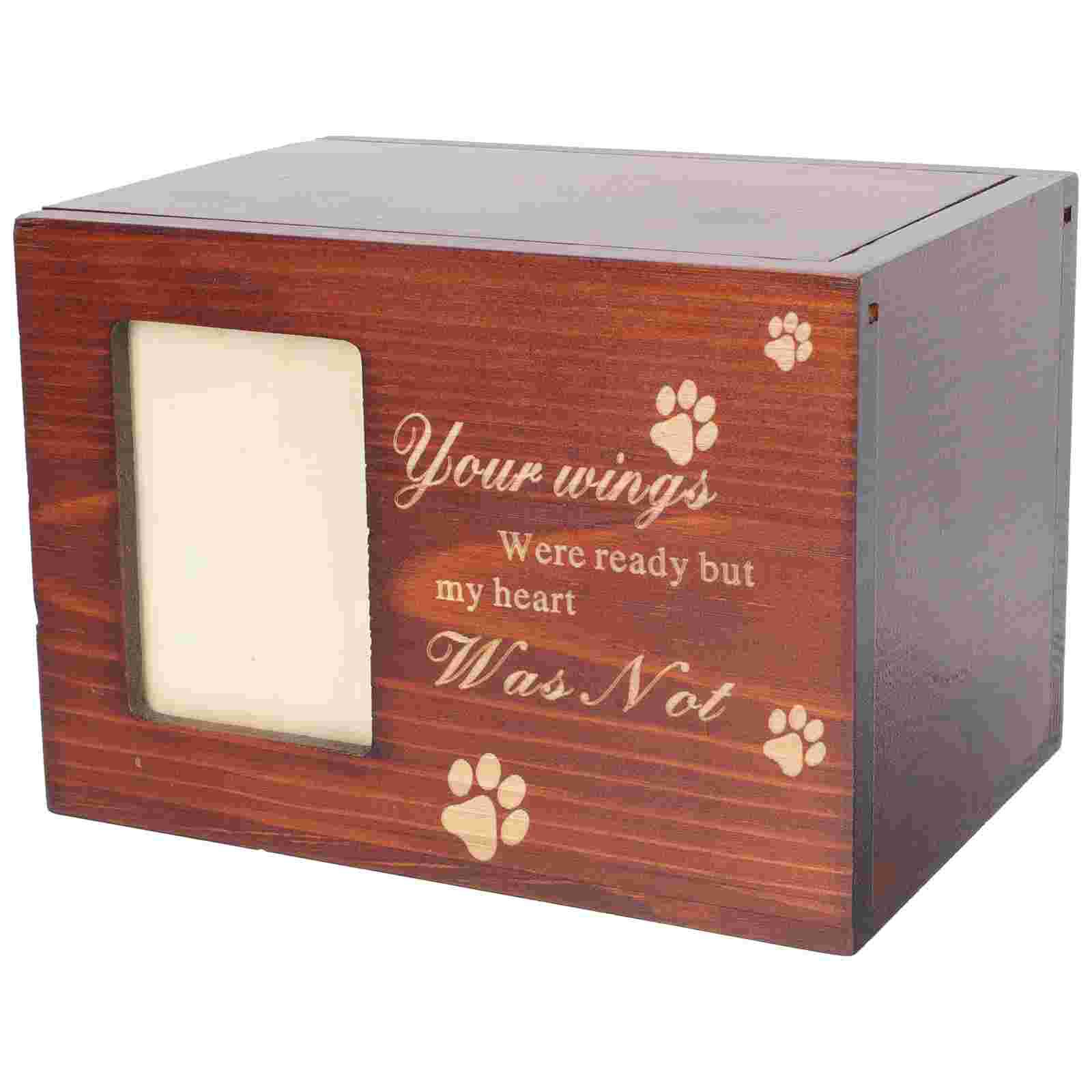 Pet Cremation Urn Cat Dog Cinerary Casket Wooden Pet Urn Pet Funeral Accessory