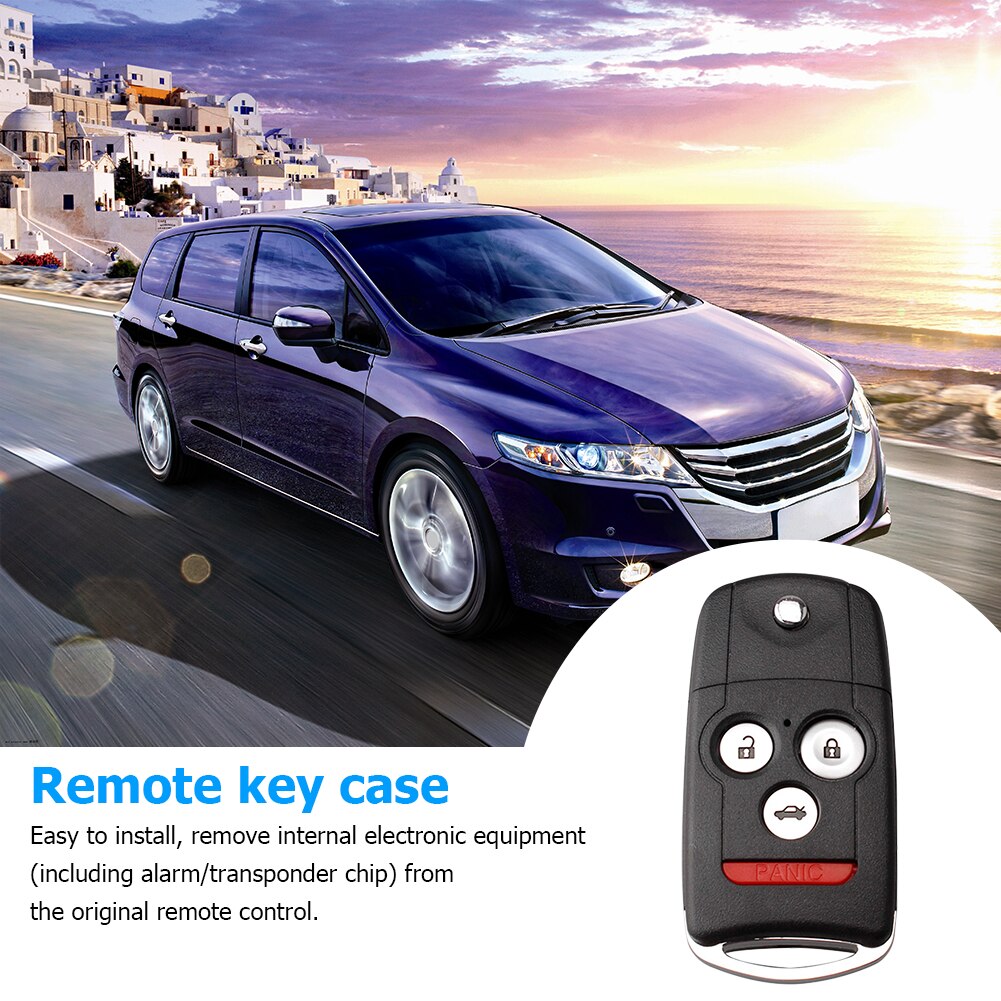 Car Remote Key Shell Replacement 4-Button Flip Key... – Grandado