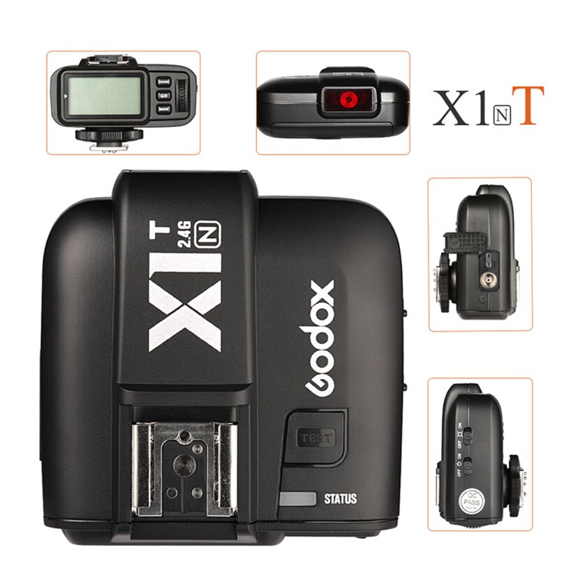 GODOX X2T-N TTL Transisor de disparador de flash inalábrico con 2