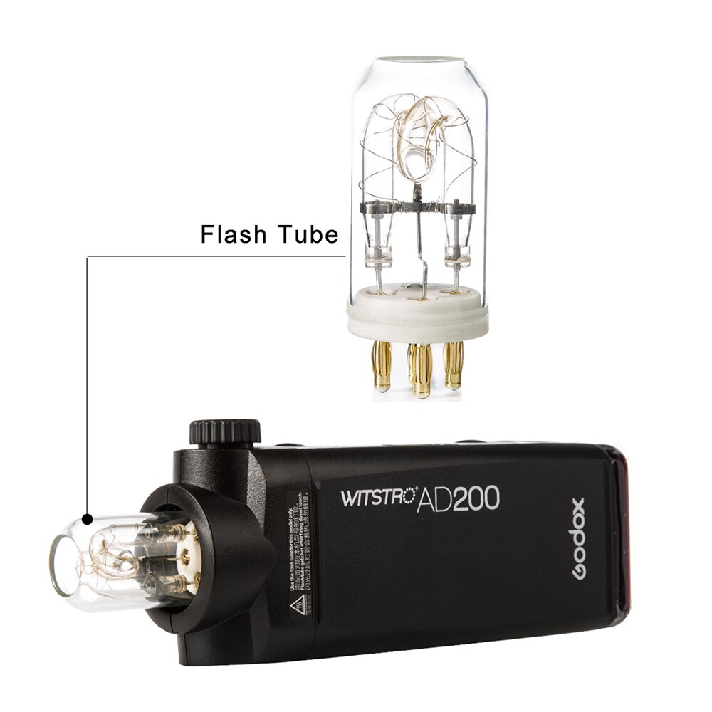 Godox AD-FT200 AD200, Flash de bolsillo, 200W, tubo de Flash, Bombilla desnuda para Godox H200J, cabezal de Flash en Godox AD200, accesorios de Flash