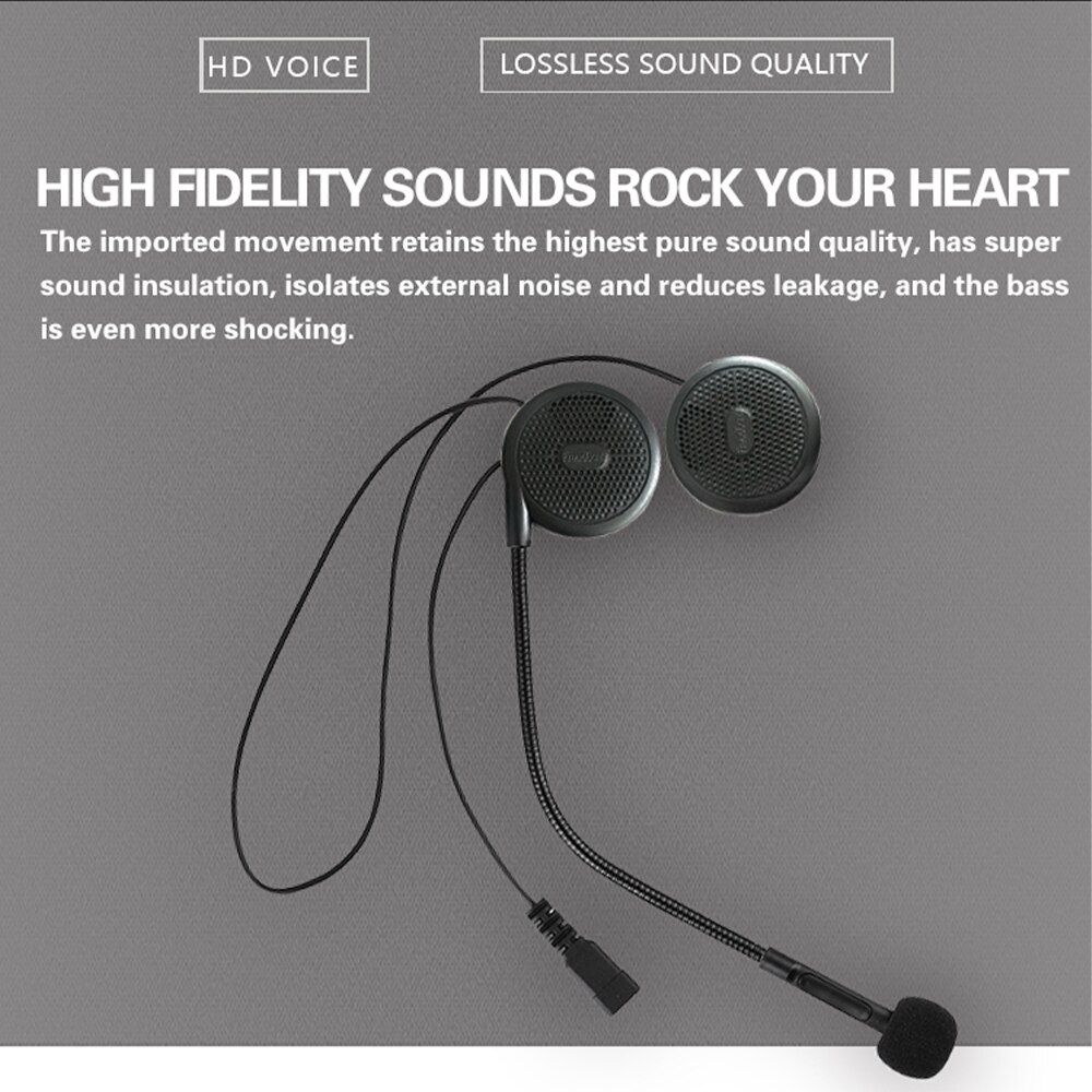 FreedConn L1M kabellos Helm Headset Motorrad praktisch Bluetooth Kopfhörer