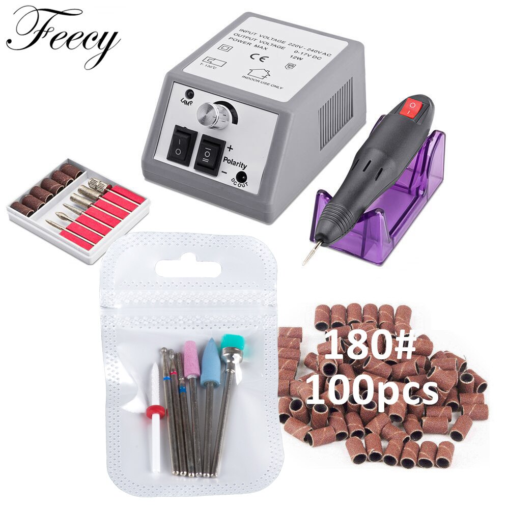 Manicure En Pedicure Frezen Elektrische Machine Voor Nagel Elektrische Nagel Boor Molen Apparatuur Voor Manicure Nail Art Machine Feecy: 828 Gray S07-F 180