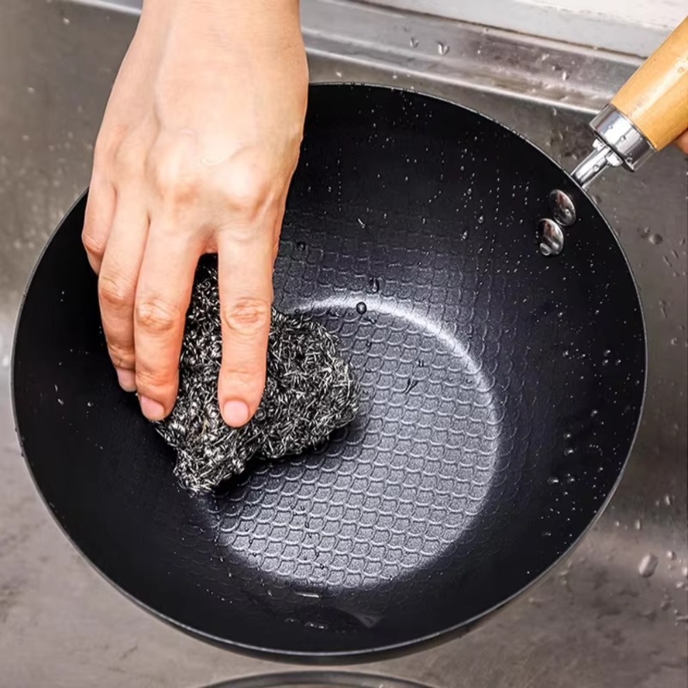 Hand-forged Mini Frying Pan Nonstick Uncoated Iron Pot Saucepan Kitchen Supplies with Lid Cast Iron Wok Gas Induction Cooker