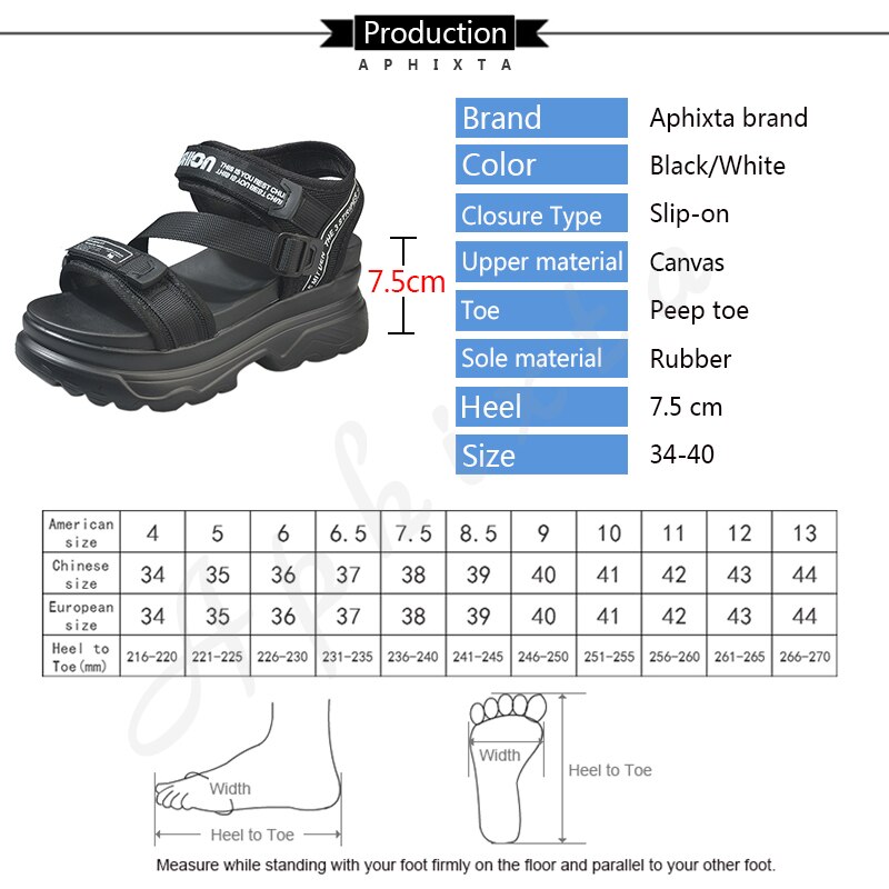 Aphixta gladiator platform sandaler dame & #39 ;s sandaler spænde sommer kvinder kilehæl chunky strandsandaler behagelige damesko