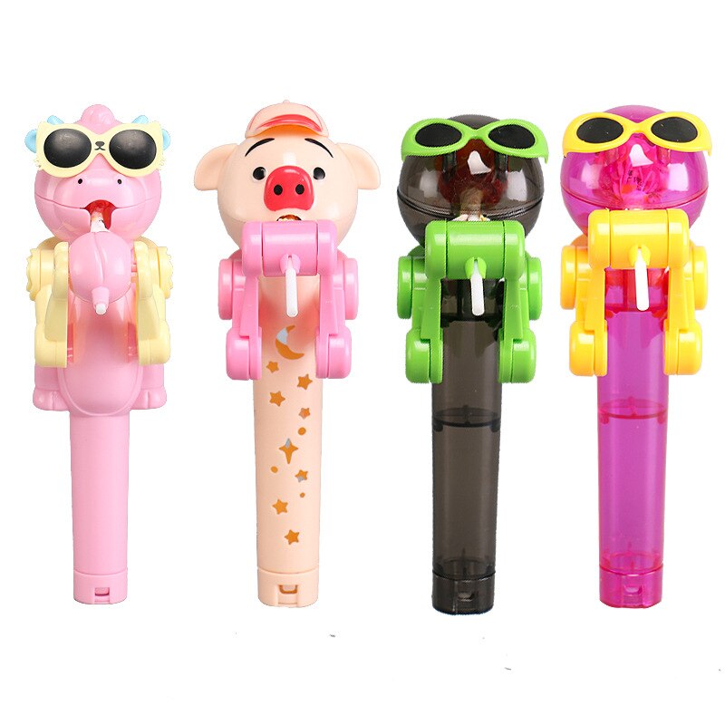 1PCS Personality Toys Lollipop Holder Decompression Toys Lollipop Robot Candy Dustproof Storage Novelty Toy