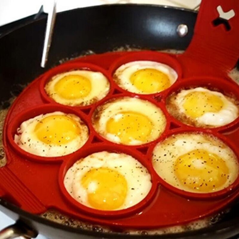 Silikone skimmel cirkulære stegte æg former fantastisk non stick maker æg form køkken madlavning værktøjer pandekager silikone skimmel