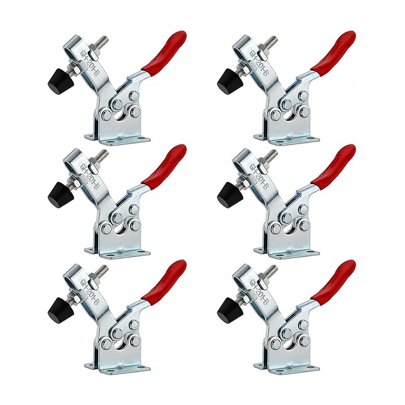 4PCS Toggle Clamp Vertical Hand Tools 201-B Horizontal Quick Release Toggle Clamp, Antislip Toggle Grips Tool