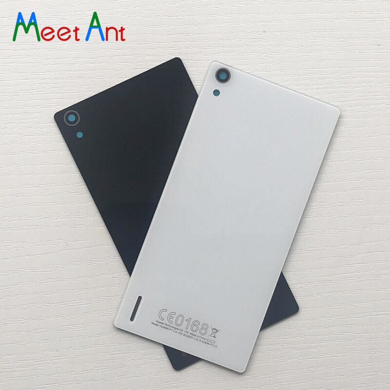 Gran para Huawei Ascend P7 P7-L10 P7-L00 P7-L05, cubierta trasera de la batería, cubierta trasera de la puerta, cristal con adhesivo