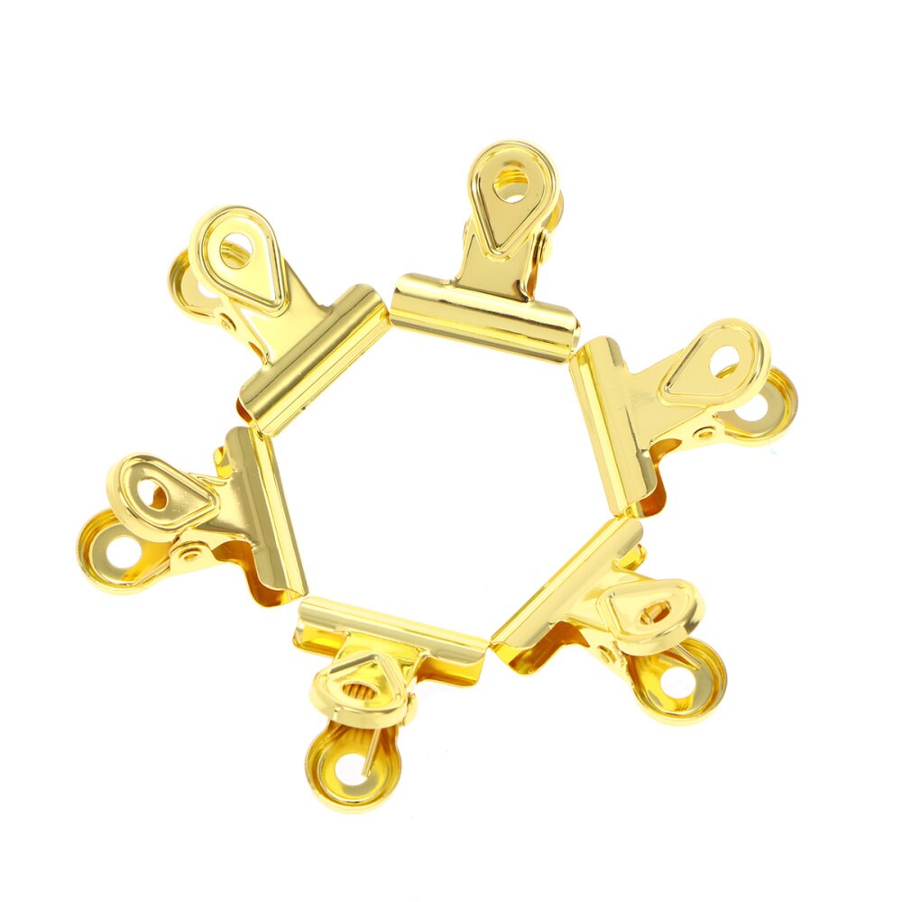 20PCS Metal Hinge Clips Binder Clips Paper Clamp Copper Paper Clips - Black (20MM)