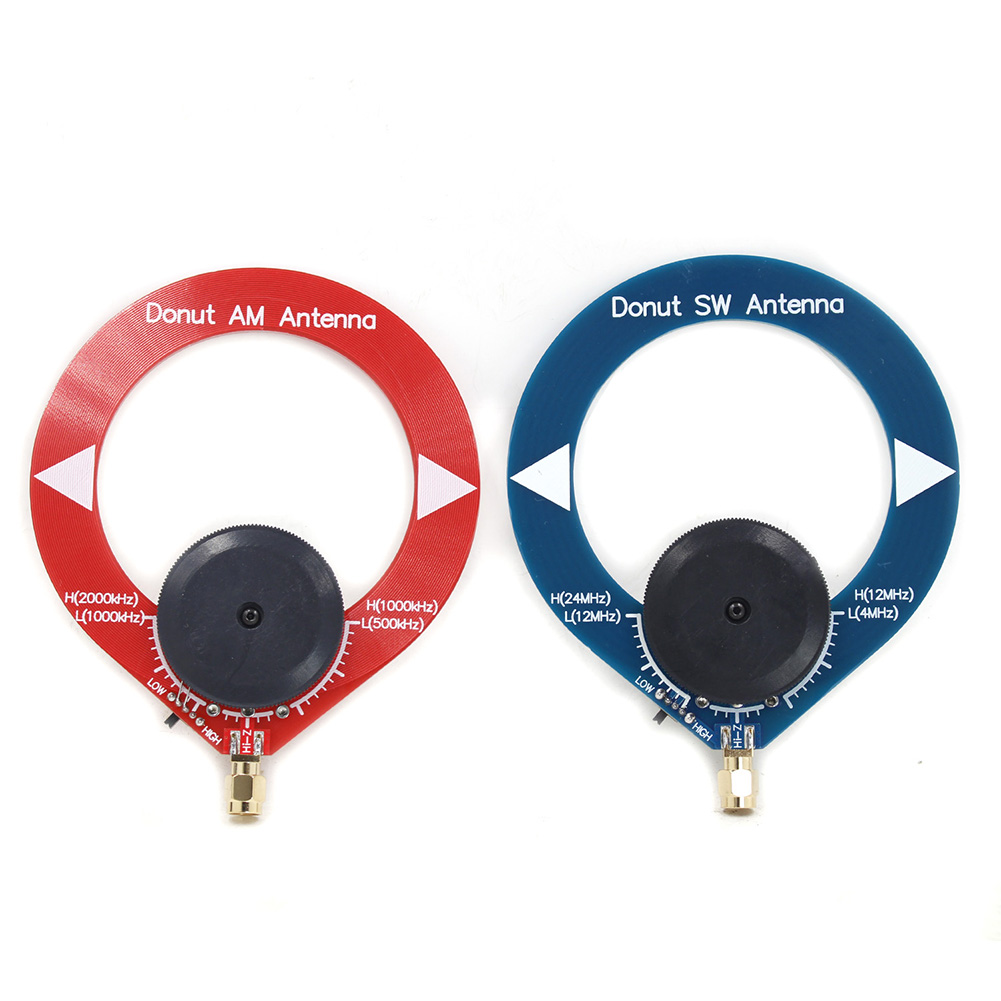 Circular Antenna AM MW/SW Donut Antenna 4MHz-24MHz 500kHz-2000kHz Doughnut Medium Short Wave Antenna Portable No Burrs for Radio: grey