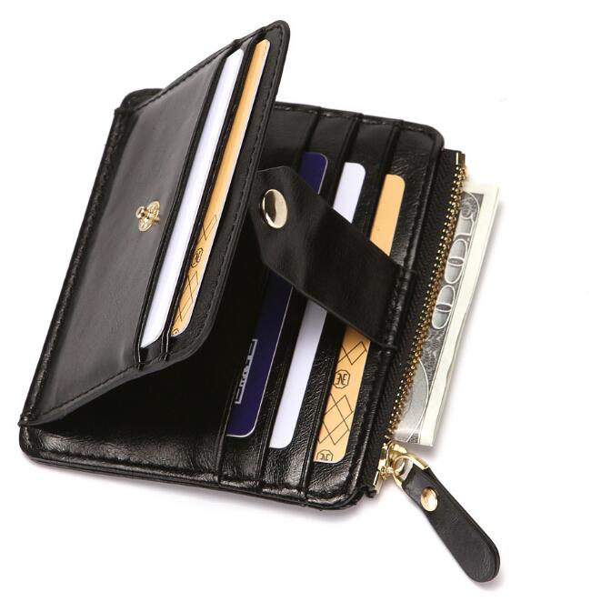 Men's wallet credit card bag card holder multifunctional zipper buckle coin purse