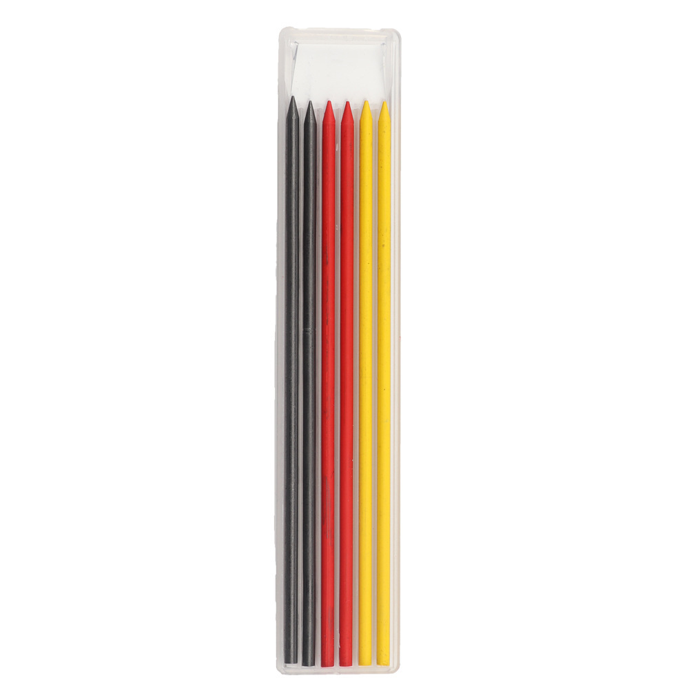 2.8mm solida mekaniska pennor för snickare med vässare för träbearbetning, konstruktion, lång snickarpenna, brevpapper, verktyg: Blå