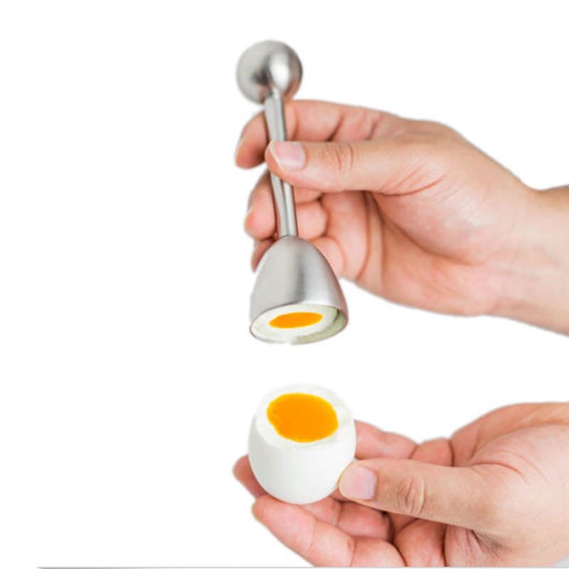 Metal Egg Scissors Egg Topper Cutter Shell Opener Stainless Steel Boiled Raw Egg Open Kitchen Tools Set Gadgets