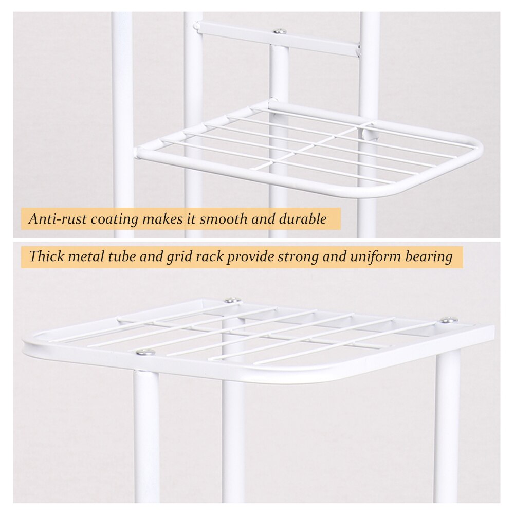 4 tier 5 potteplante stativ blomsterpotter rack displayhylde hjemmedekoration potte stige opbevaring reol rack til potteplanter