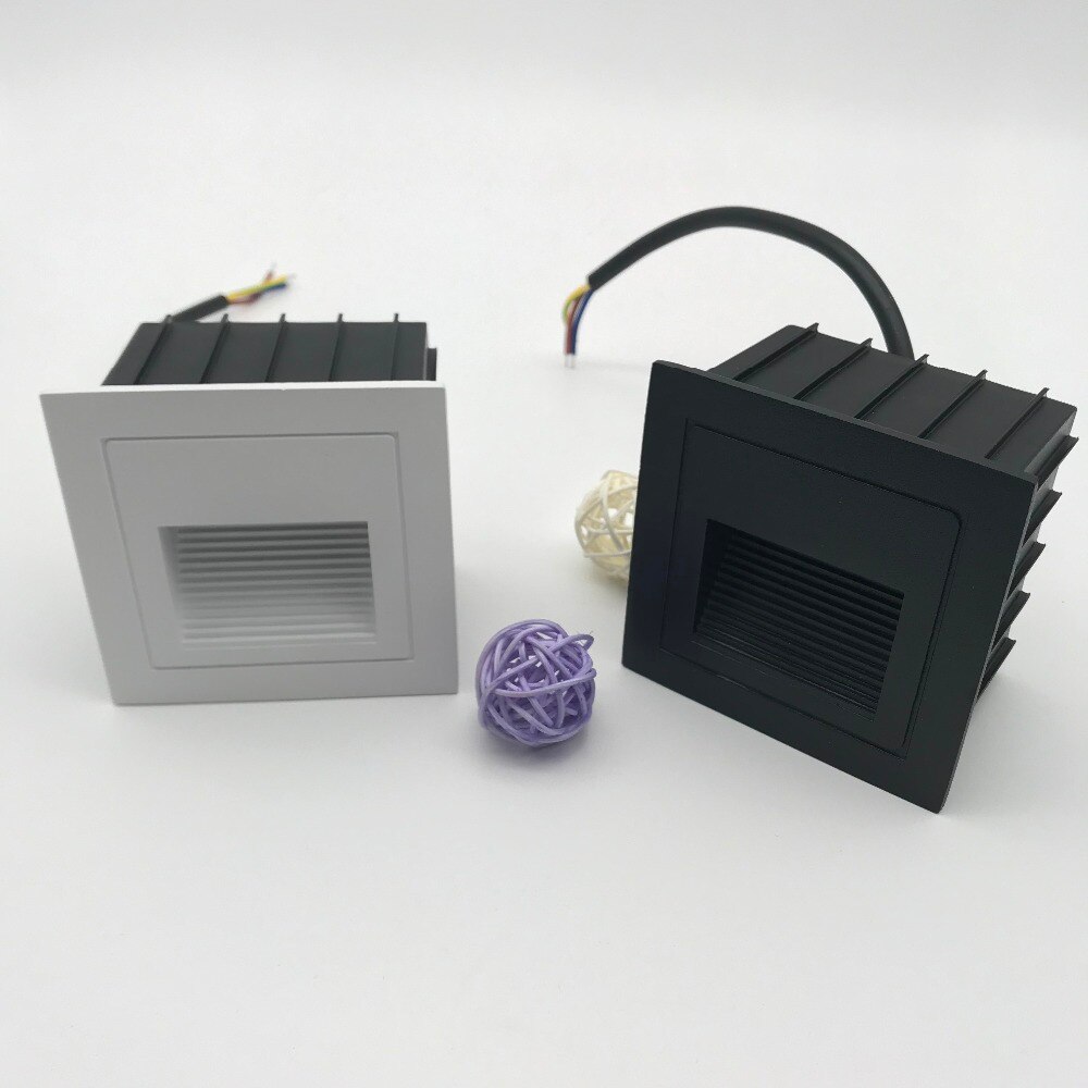3W Outdoor Led Step Light IP65 Aluminum Embedded Staircase Corner Lamp Waterproof Recessed Wall Stair Lamp Footlight OS