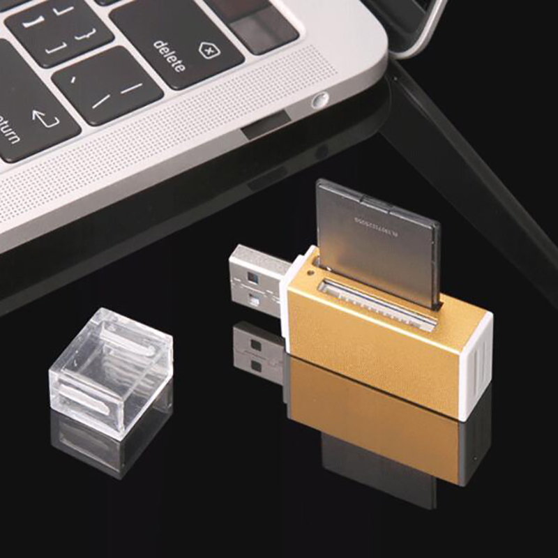 4 in 1 kartenleser-adapter usb 2.0 multifunktionskartenleser für mmc/dv, ms duo/ms pro duo, micro ms  (m2)/  t-flash-karten