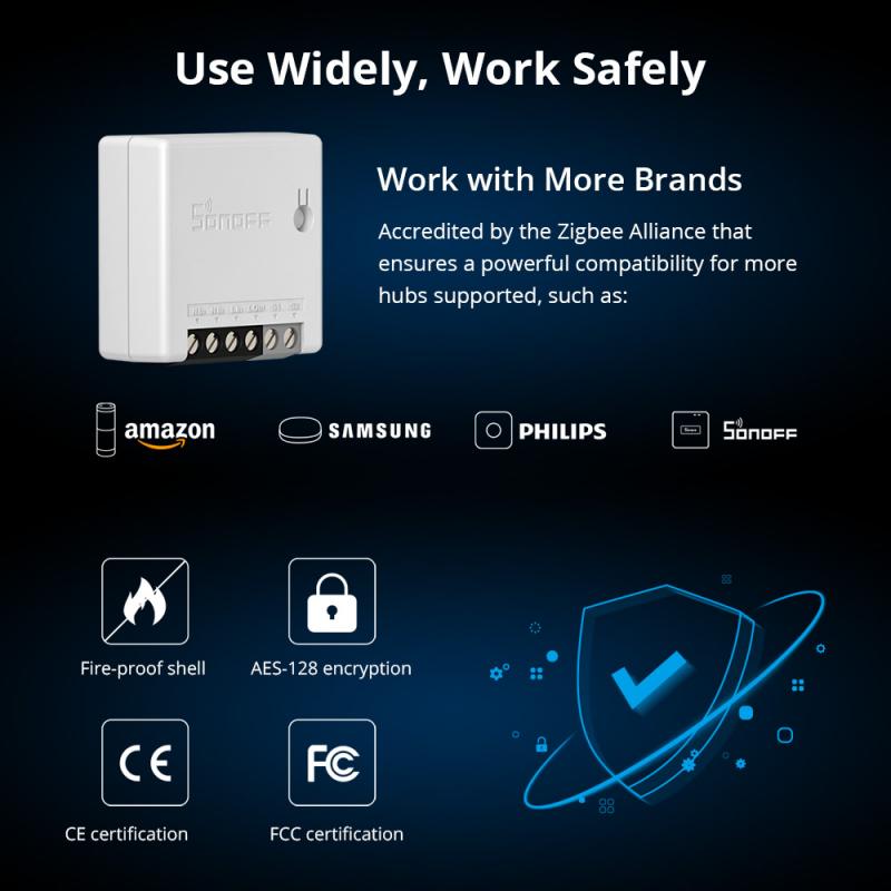 SONOFF ZBMINI Zigbee 3.0 Two-Way Smart Switch APP Remote Control Works With EWeLink Support SmartThings Hub Alexa Google Home