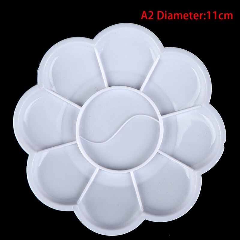 5 Size Palet Art Alternatieven Verf Lade Kunstenaar Aquarel Plastic Palet Supply Wit Aquarel Palet Pigment Lade: 11cm