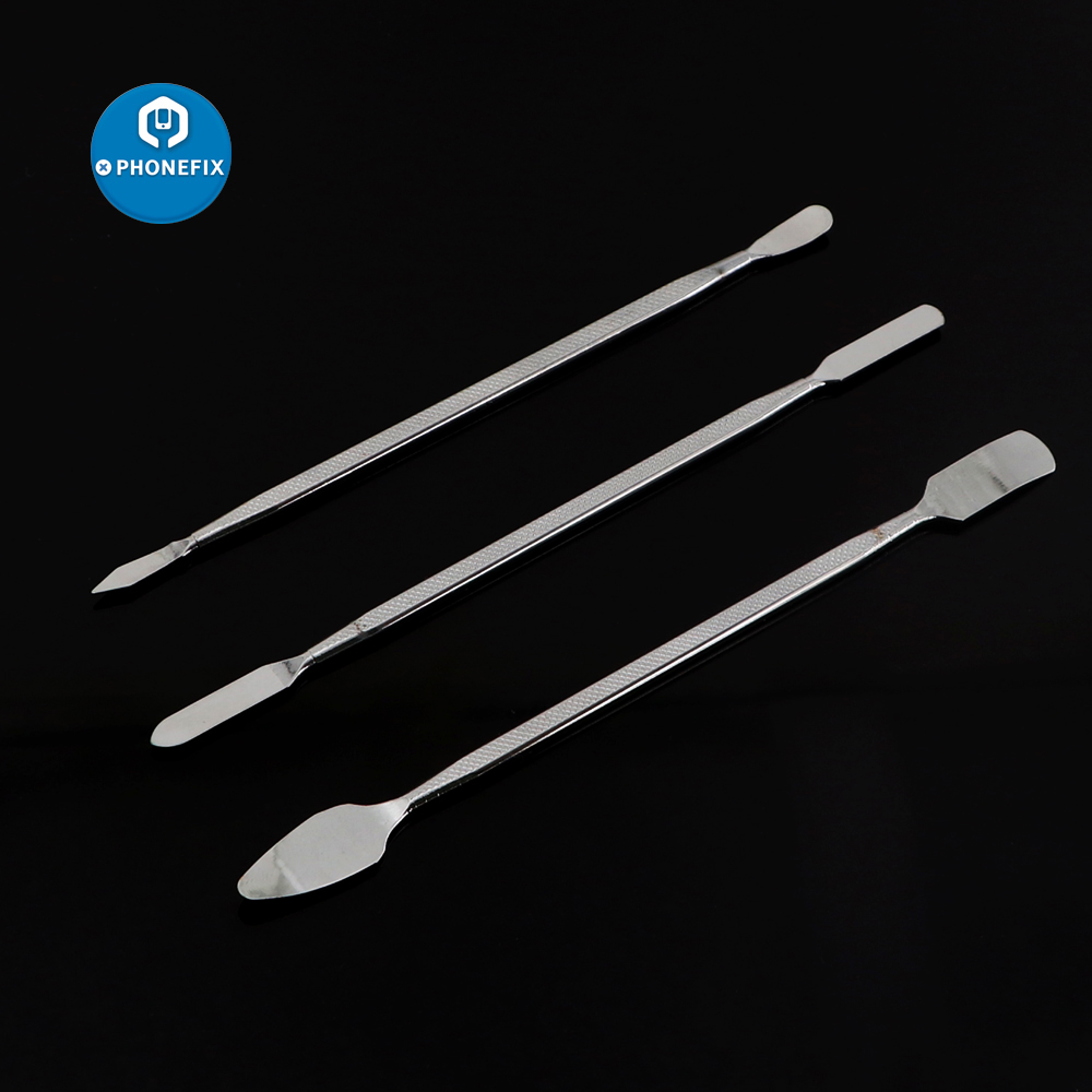 PHONEFIX 3pcs Stainless Steel phone opening tool Set Hardness Pry Bar Stick Crowbar Spugders DIY Phone disassembly Tool