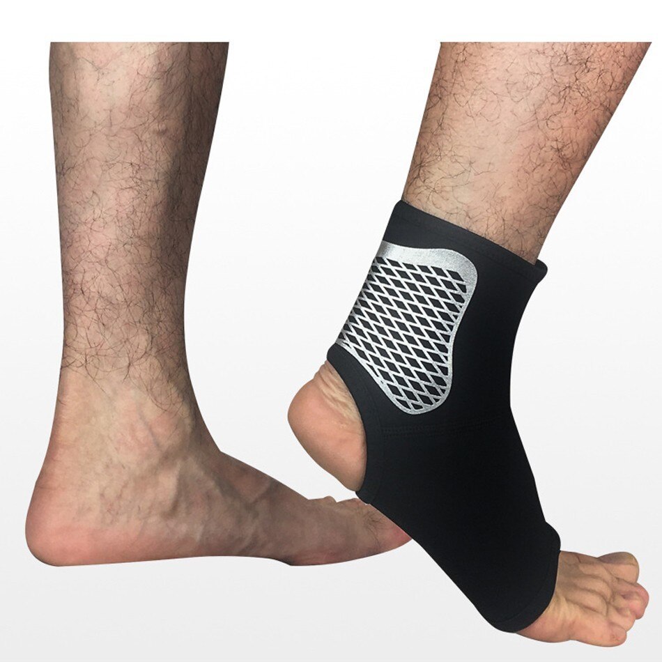 Lohnende 1 PC Sport Ankle Unterstützung Gym Fitness Compression Elastische Schutz Getriebe Fuß Straps Ankle Brace für Fußball Laufen: One Piece Black / M