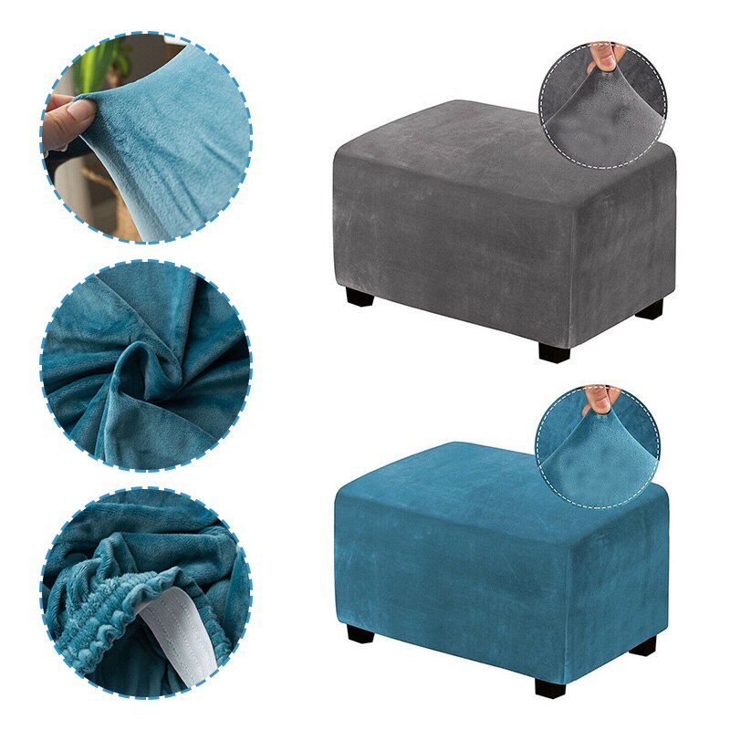 Polar fleece sofa sofa pedalovertræk hvilestol canap sag slipcover stretch høj elastisk fodstøtte betræk fodskammel tilbehør