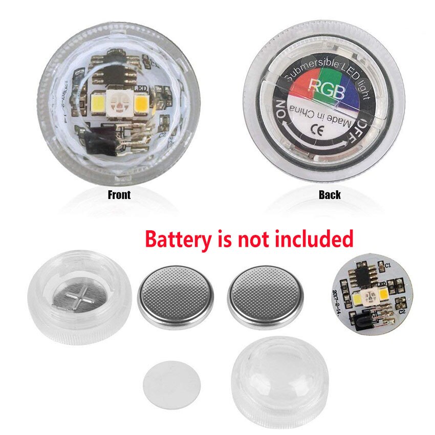 Underwater Led Light IP68 Waterproof Battery Operated Multi Color Submersible Lights For Swimming Pool Fountains Ponds Fishing