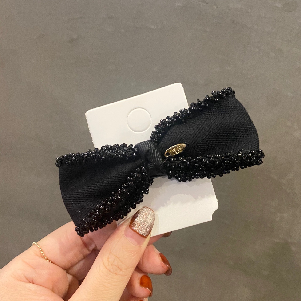 Diademas elásticas para el pelo con lazo blanco y negro Simple, 1 Juego de accesorios para el cabello para niña, horquilla clásica con lazo de estilo coreano, banda de goma