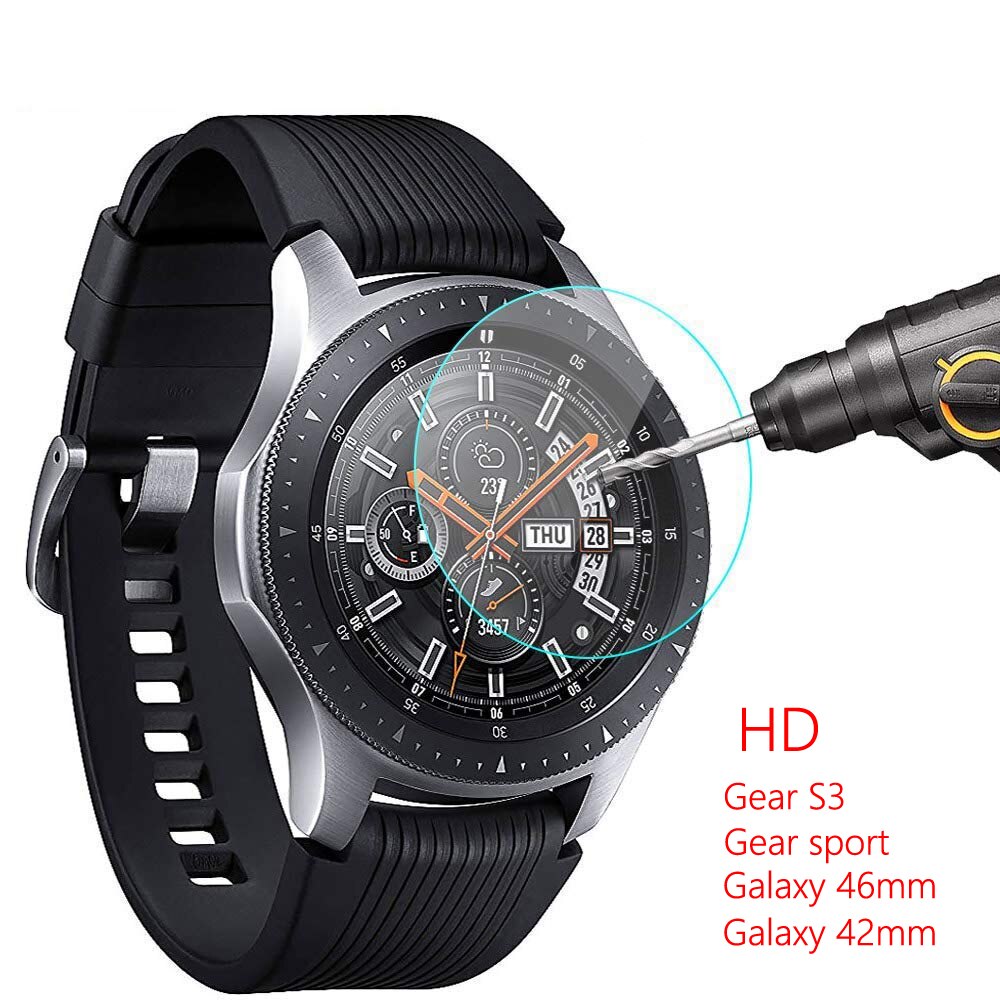Protecteur d'écran, pour Samsung Gear S3 frontier classic Gear Sport smart accessories Galaxy watch 46mm 42mm, couvercle en verre trempé