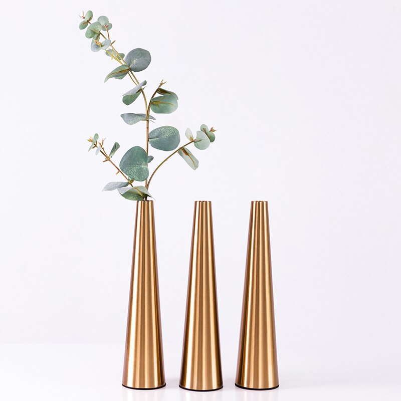 Smal mun vas bordsskiva vaser moderna minimalistiska ornament hantverk dekorativ vas i rostfritt stål metall blomvaser