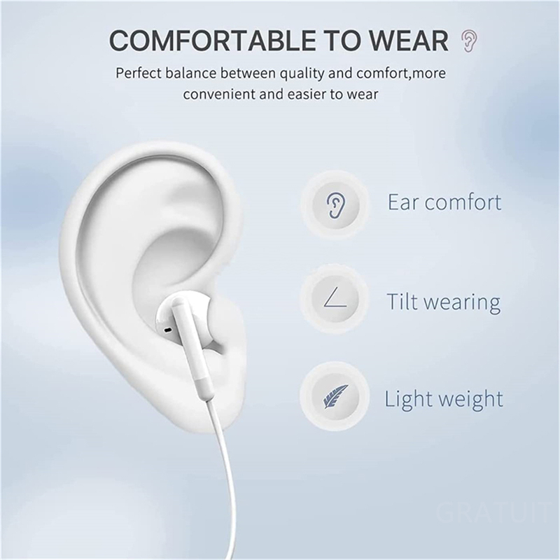 #3.5mm Wired Headphones In Ear Tpye-c Headset Wired Earphones with Microphone Stereo Earbuds Sports In-line Control For Phones