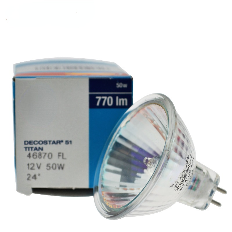 Bombilla halógena de cuarzo, foco de pista, cenador, lámpara, 44870FL 46870SP 12V50W MR16: 46870FL 12V50W