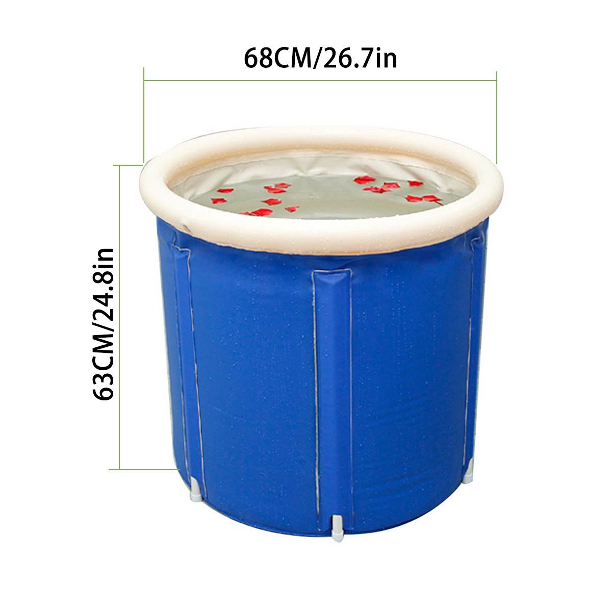 Grande Baignoire Pliable Pour Adulte OUKANING - Douche, Spa, Portable Avec Pompe électrique