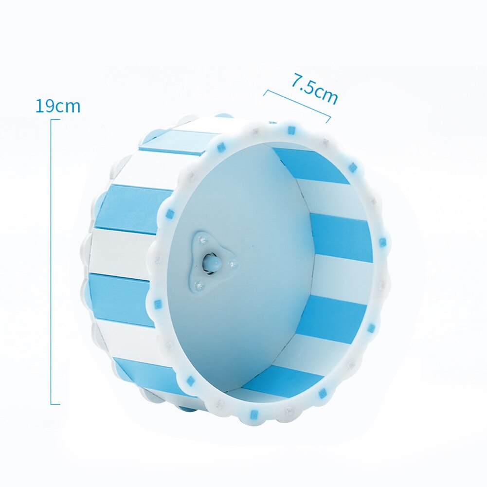 Rueda de ejercicio para hámster, ratón silencioso giratorio para correr, disco para mascotas, juguete deportivo para correr, Hamster: Blue White