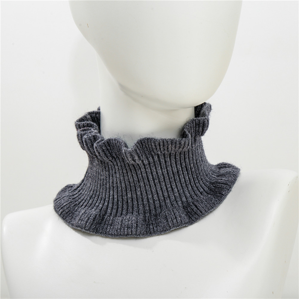 Dame vinter rød sort tyk strik ring tørklæde tube halsvarmere dame elastisk hår pandebånd tørklæder til damer foulard: 5