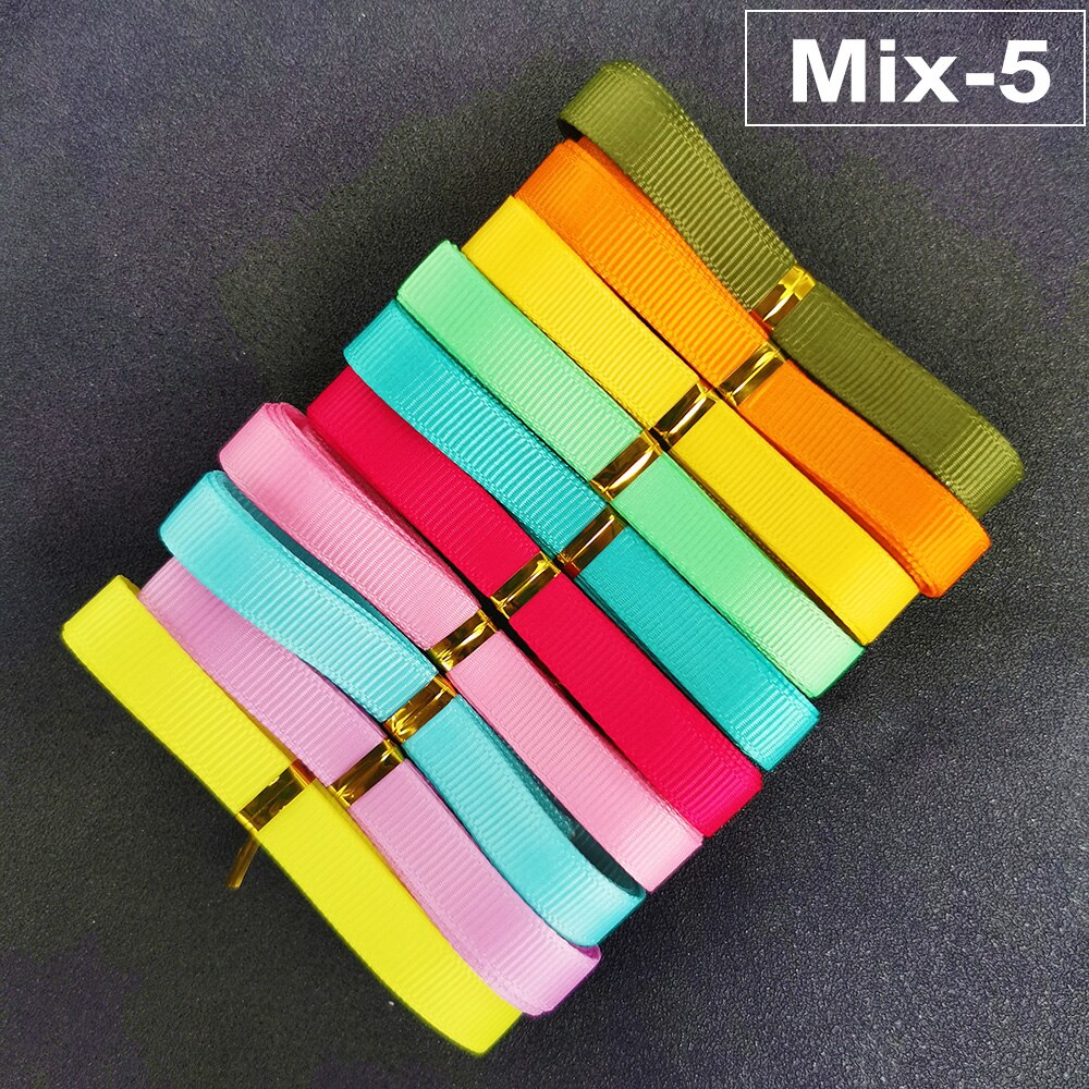 10mm grosgrain linten 10 meter effen gekleurde ribbellinten voor doe-het-zelf knutselwerkjes haarstrikken taartdecoratie bruiloft verjaardag feestdecoratie: Meng 5