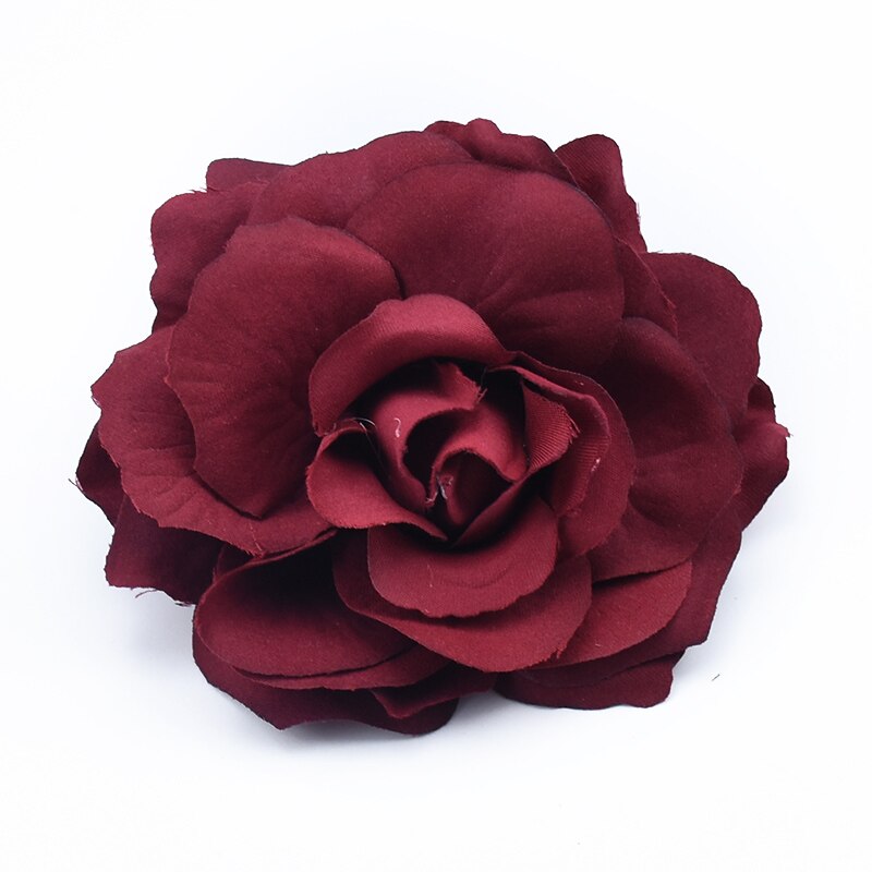 100pcs Artificial Flower Silk Rose Head Wedding bridal bouquet Brooch Wreaths Christmas Home garden Diy Decoration
