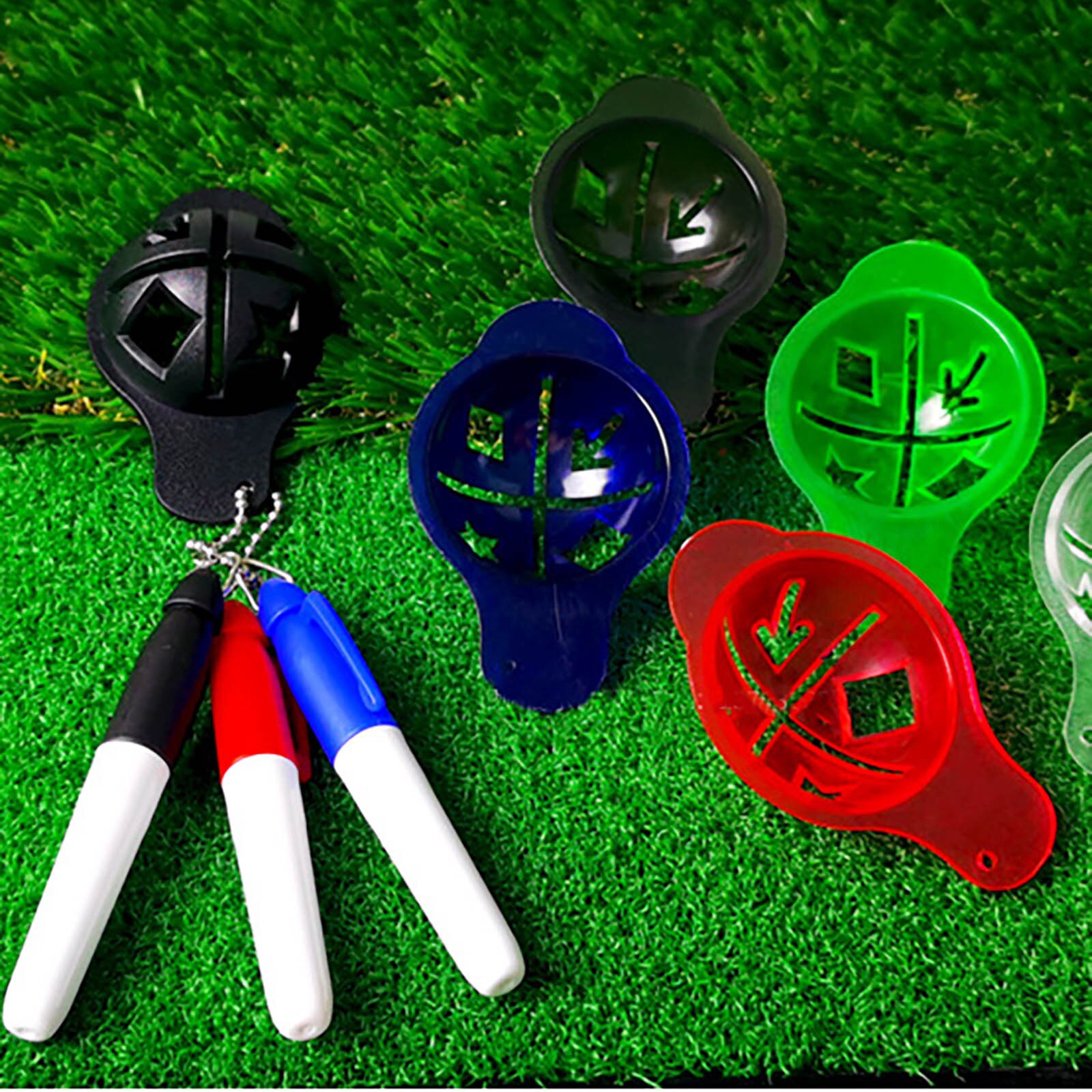 1 Set Golfbal Marker Tool Golf Hoed-Vormige Lijn Tekening Apparaat Putting Lijn Marker Positionering Aids Outdoor Golf sport Tool