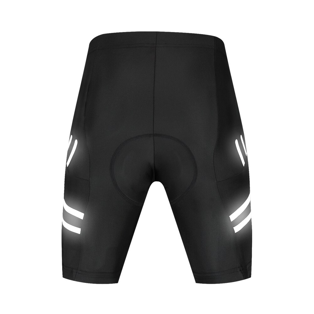 WOSAWE Männer MTB Radfahren Shorts mit Atmungs 5D Gel Padded Weiche Reflektierende Quick Dry Bike Berg Downhill Kurze Hosen: Black / M