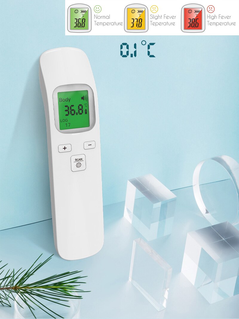 Non-contact Drie-Kleur Digitale Display Oorthermometer Snelle Meten Elektronische Voorhoofd Thermometer