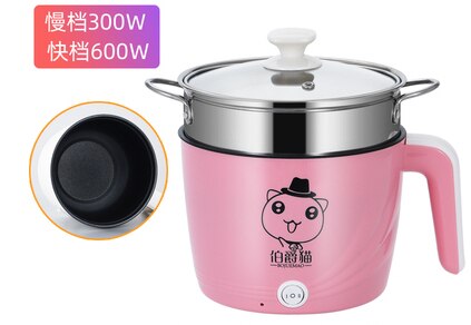 220V Electric Mini Rice Cooker Multi Cooker Portable Household Electric Hotpot Cooking Machine Pot EU/AU/UK/US Plug: 6