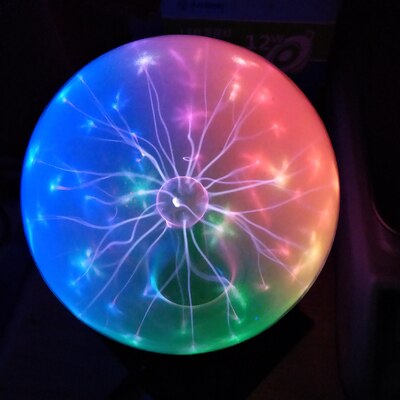 Electrostatic Ball Induction Glow Ball Plasma Ball 10-15 Inch Red Light Blue Light Science Museum Exhibition Ball Lightning Ball: Type12